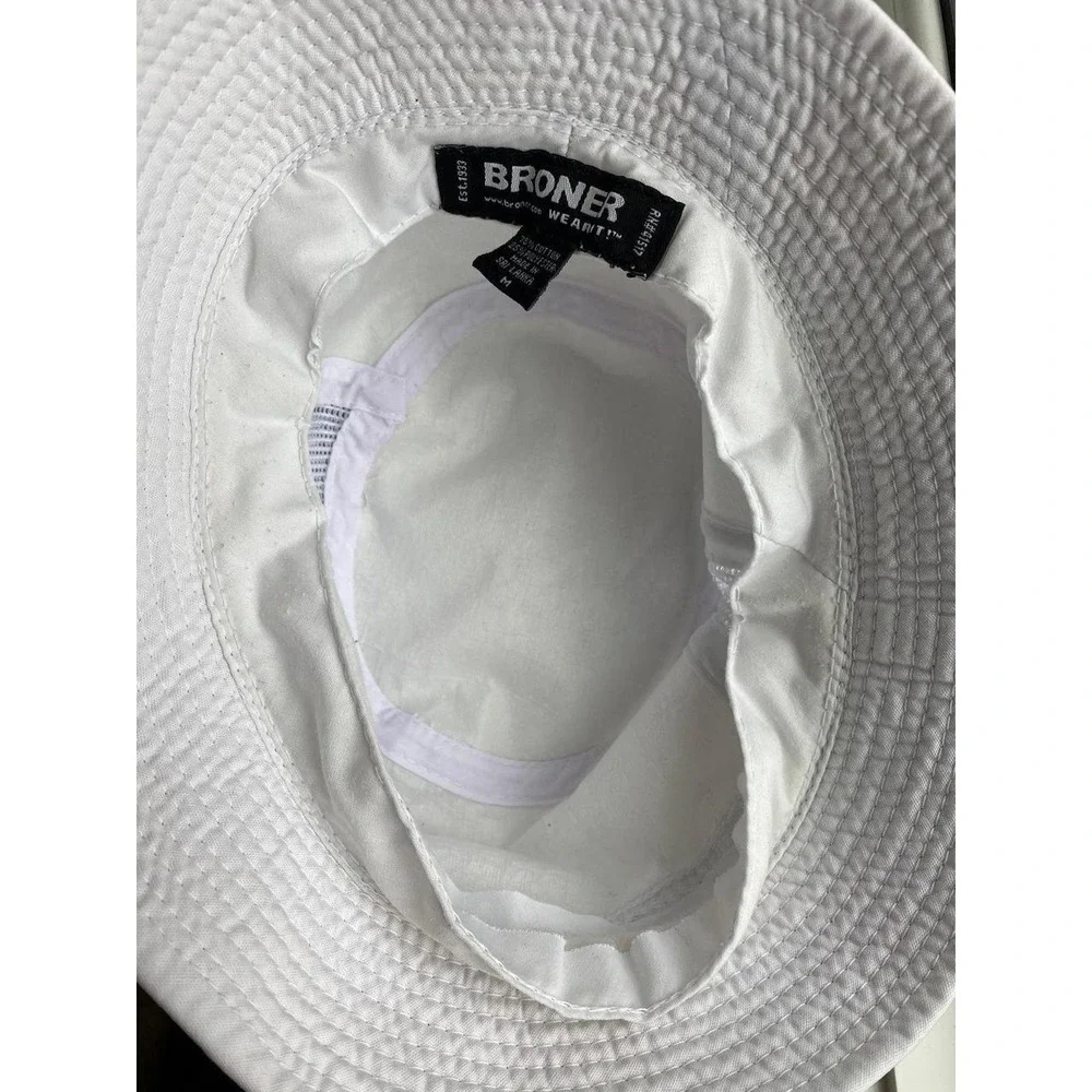 Broner Hat Bucket Y2K Medium White Cap SKU22